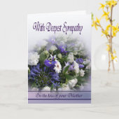 Verlies van moeder - met diepste sympathie kaart (Gele Bloem)