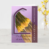 Verlies van moeder - met diepste sympathie kaart (Gele Bloem)