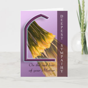 Verlies van moeder - met diepste sympathie kaart