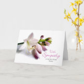 Verlies van moeder met sympathie Hosta Plant Bloom Kaart (Gele Bloem)