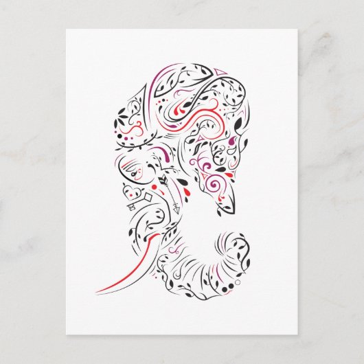 Verlies van moeder olifant  sympathiekaart briefkaart (Voorkant)