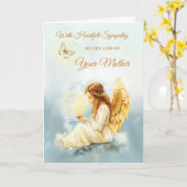 Verlies van Moeder Sympathie Angel Kaars Vlinder Kaart (Gele Bloem)