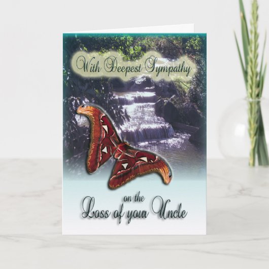 Verlies van oom - met diepste sympathiekaart kaart (Voorkant)