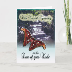 Verlies van oom - met diepste sympathiekaart kaart