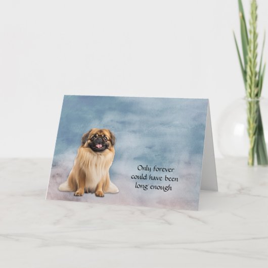 Verlies van Pekingese Hond Sympathie Kaart (Voorkant)