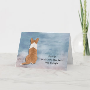 Verlies van Pembroke Corgi Condoleance Sympathy Ca Feestdagen Kaart