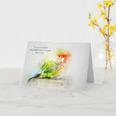 Verlies van Pet Bird Custom Sympathy Kaart (Gele Bloem)