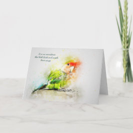 Verlies van Pet Bird Custom Sympathy Kaart
