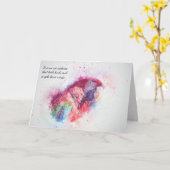 Verlies van Pet Bird Macaw Custom Sympathy Kaart (Gele Bloem)