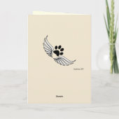 Verlies van Pet Cat Marge Piercy Quote Aangepaste  Kaart (Achterkant)