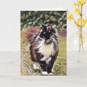 Verlies van Pet Cat Marge Piercy Quote Aangepaste  Kaart (Gele Bloem)