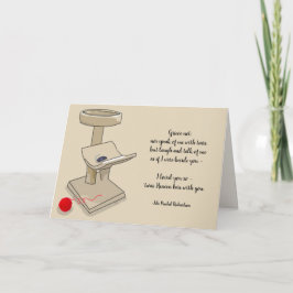 Verlies van Pet Cat Richardson Quote Custom Sympat Kaart