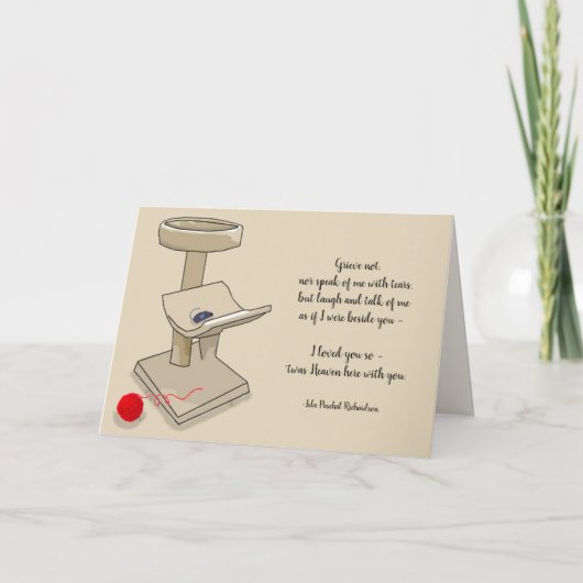Verlies van Pet Cat Richardson Quote Custom Sympat Kaart (Voorkant)