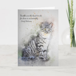 Verlies van Pet Cat (Tabby) Aangepaste sympathie Kaart
