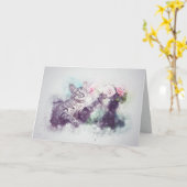 Verlies van Pet Cat (Tabby) Aangepaste sympathie Kaart (Gele Bloem)