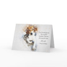 Verlies van Pet Dog (Beagle) Custom Sympathy Card
