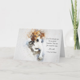 Verlies van Pet Dog (Beagle) Custom Sympathy Card Bedankkaart