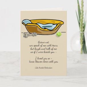 Verlies van Pet Dog Richardson Quote Custom Sympat Kaart
