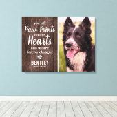 Verlies van Pet Gift | Rustic Photo Pet Memorial Canvas Afdruk (Insitu (Houten vloer))