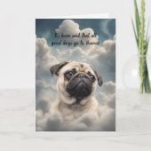 Verlies van Pug Dog Heaven Sympathie Kaart (Voorkant)