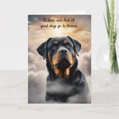 Verlies van Rottweiler Dog Heaven Sympathie Feestdagen Kaart (Voorkant)