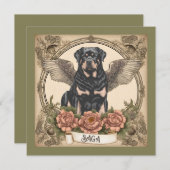  verlies van Rottweiler gepersonaliseerde Kaart (Voorkant / Achterkant)