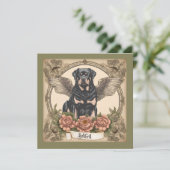  verlies van Rottweiler gepersonaliseerde Kaart (Staand voorkant)