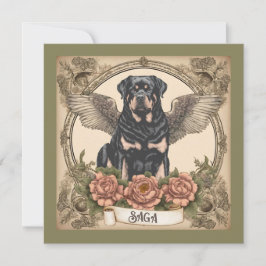 verlies van Rottweiler gepersonaliseerde Kaart