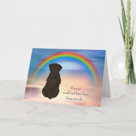 Verlies van Rottweiler Rainbow Condolence Kaart (Voorkant)
