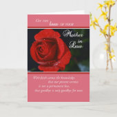 Verlies van schoonmoeder, rode rozen, religie kaart (Gele Bloem)