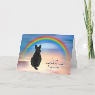 Verlies van Scottie Dog Rainbow Sympathie Card Feestdagen Kaart