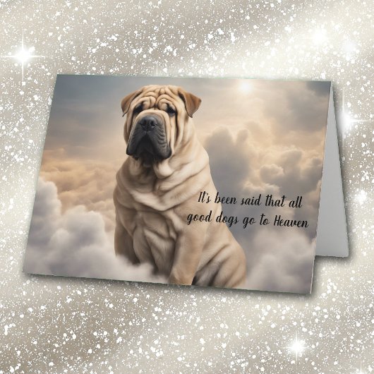 Verlies van Shar-Pei Hond Hemel Sympathie Feestdagen Kaart