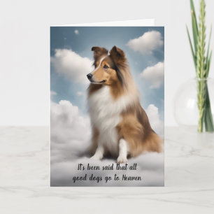 Verlies van Shetland Sheepdog Heaven Sympathie Car Feestdagen Kaart