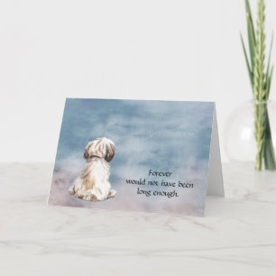 Verlies van Shih Tzu condoleancekaart Feestdagen Kaart