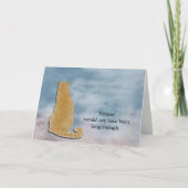 Verlies van Sinaasappel Tabby Cat Sympathie Card Feestdagen Kaart (Voorkant)