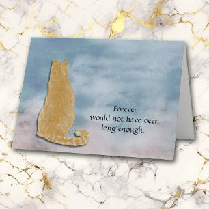Verlies van Sinaasappel Tabby Cat Sympathie Card Feestdagen Kaart