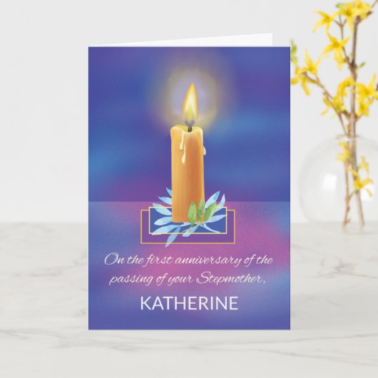 Verlies van Stepmoeder First Jubileum Religious Kaart (Gele Bloem)