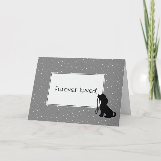 Verlies van sympathie bij de hond kaart (Voorkant)