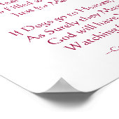 Verlies van sympathie bij de hond poster (Hoek)