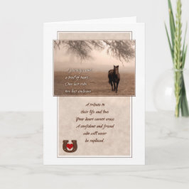 Verlies van sympathie van een paard Sepia Hues Pet Kaart