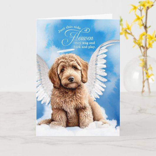 Verlies van sympathie voor een gele Labradoodle ho Kaart (Gele Bloem)