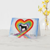 Verlies van sympathie voor hond Rainbow Bridge Kaart (Gele Bloem)