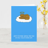 Verlies van sympathie voor honden kaart (Gele Bloem)