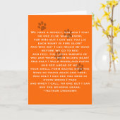 Verlies van tweesympathie + gedicht kaart (Gele Bloem)