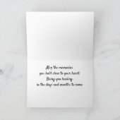 **VERLIES VAN UW ZISTER** SYMPATHIE EN VERWARMINGS KAART (Binnen)