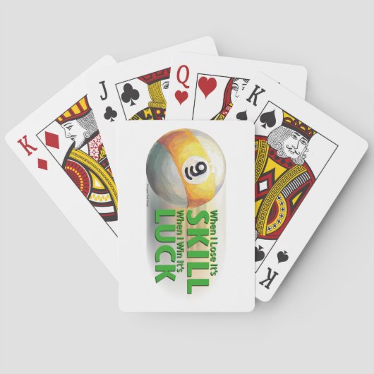 Verlies van vaardigheden Win Luck 9 Ball Speelkaarten (Achterkant)