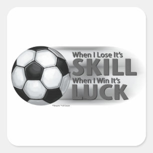 Verlies van vaardigheden Win Luck Vierkante Sticker