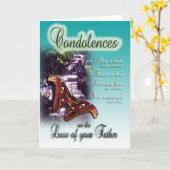 Verlies van vader - condoleances Sympathy Card Kaart (Gele Bloem)