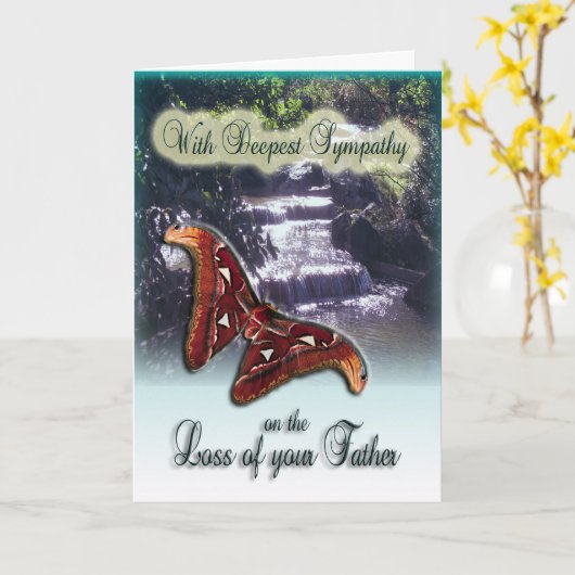 Verlies van vader - met diepste sympathiekaart kaart (Gele Bloem)