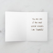 VERLIES VAN VERLIES BIJ THANKSGIVING ***BESTE VRIE FEESTDAGEN KAART (Binnen)